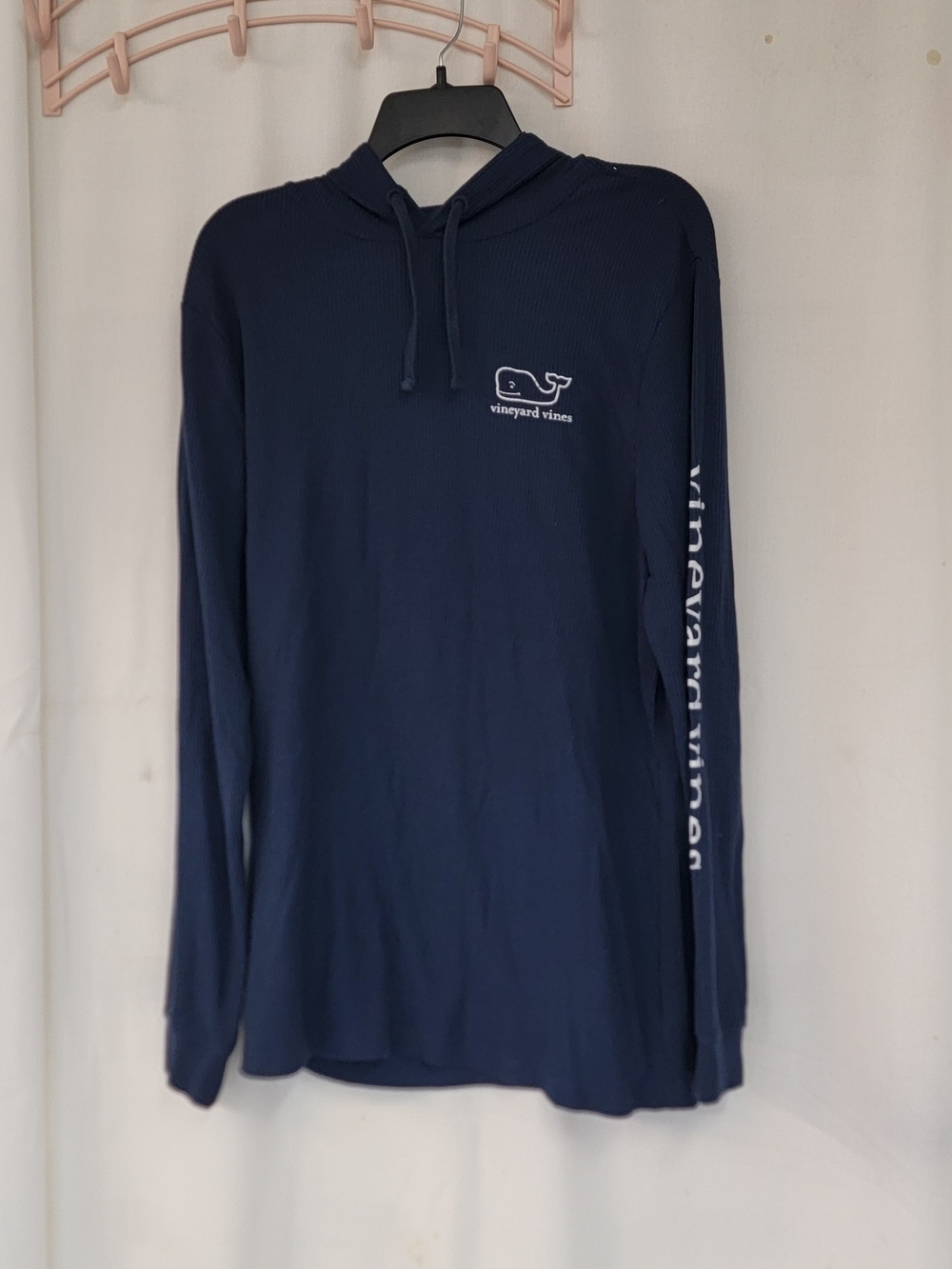 Vineyard Vines Men’s Navy Long-Sleeve Hooded Swim Shirt